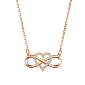 Collier Symbole Infini Pendentif Femme or rose