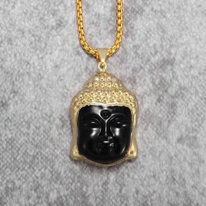 Collier Tête de Bouddha noir