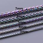 Gedraaide ketting met regenbooghanger