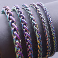 Gedraaide ketting met regenbooghanger