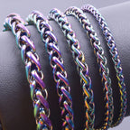 Gedraaide ketting met regenbooghanger