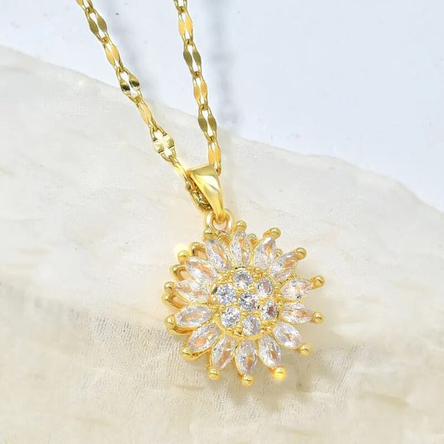 Collier Tournesol Rotatif