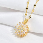 Collier Tournesol Rotatif