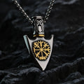 Collier Viking avec Pendentif Flèche Vegvisir or