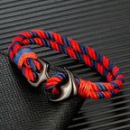 Dubbele ankerarmband rood