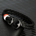 Dubbele ankerarmband zwart