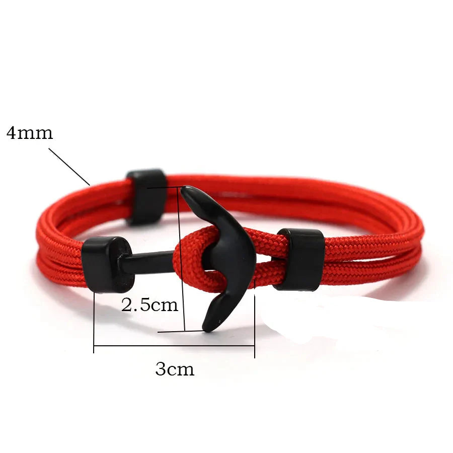 Dubbele ankerarmband zwart