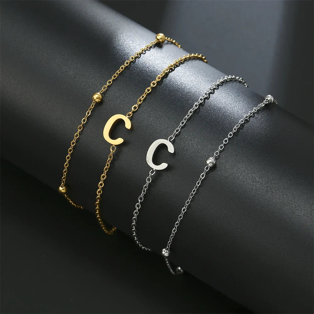 Dubbele initialenarmband - letter 