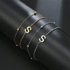 Dubbele initialenarmband - letter 