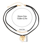 Double Collier Pendentif Coeur