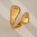 Grand Bracelet Gourmette Goutte d'Eau or