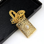 Lange ketting met traditionele Arabische witte hanger