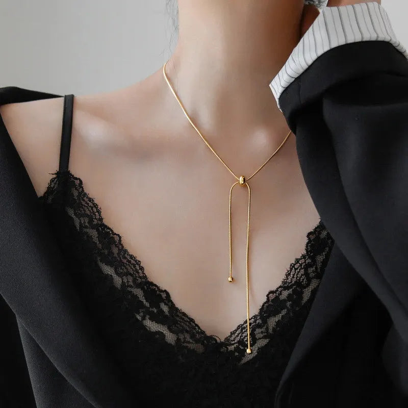 Lange Decollete Ketting Goud
