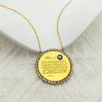Lange ketting voor dames met Arabische islamitische moslim amulethanger Ayatul Kursi