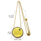 Lange ketting voor dames met Arabische islamitische moslim amulethanger Ayatul Kursi