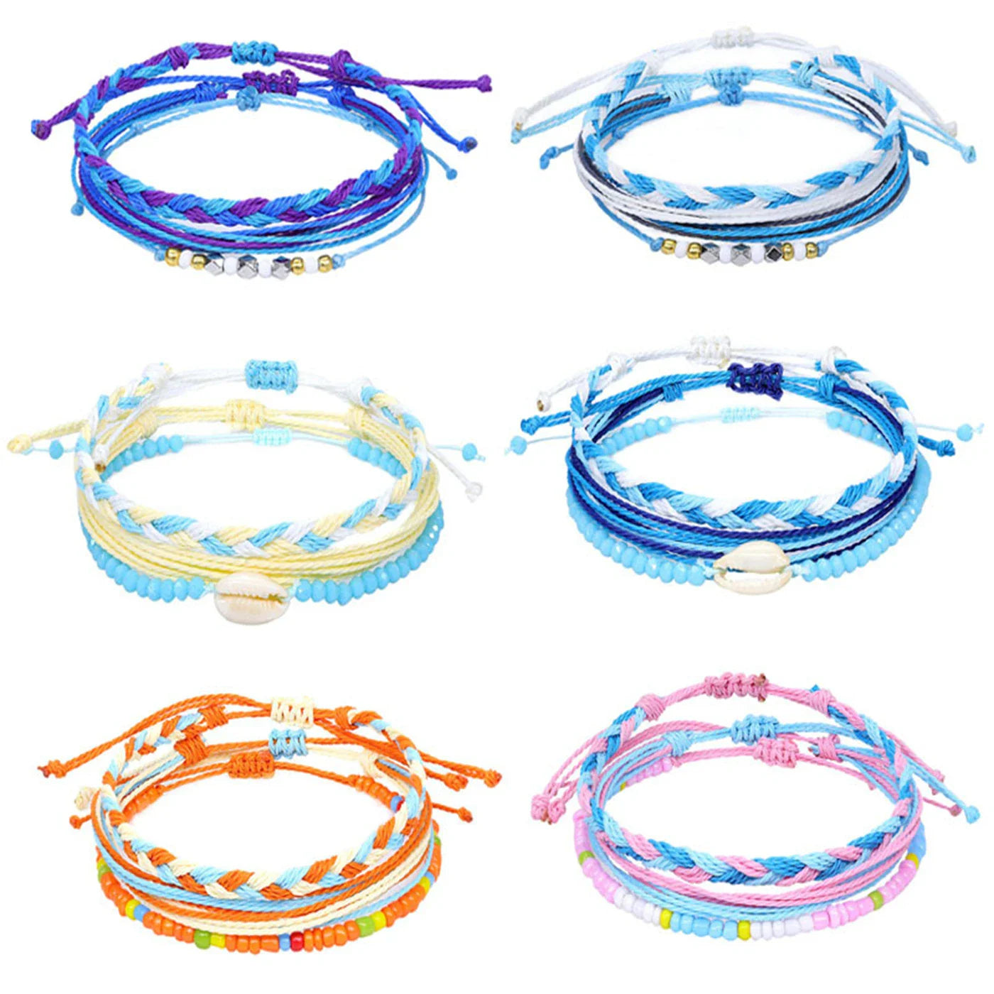 Set van 3 kleurrijke waterdichte Braziliaanse armbanden