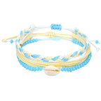 Set van 3 kleurrijke waterdichte Braziliaanse armbanden geel