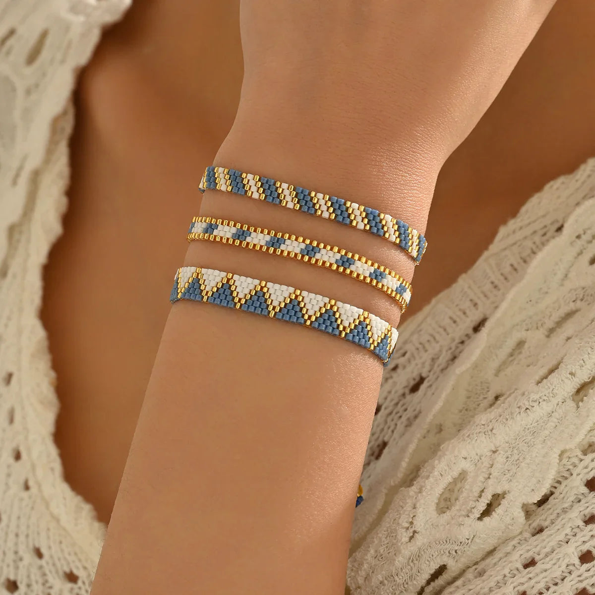 Set van 3 traditionele fijn gevlochten Braziliaanse armbanden