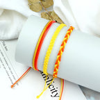 Set van 3 gevlochten, waterdichte Braziliaanse armbanden geel