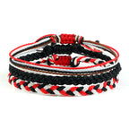 Set van 3 gevlochten Braziliaanse armbanden in meerdere kleuren 