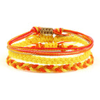 Set van 3 gevlochten Braziliaanse armbanden in meerdere kleuren 
