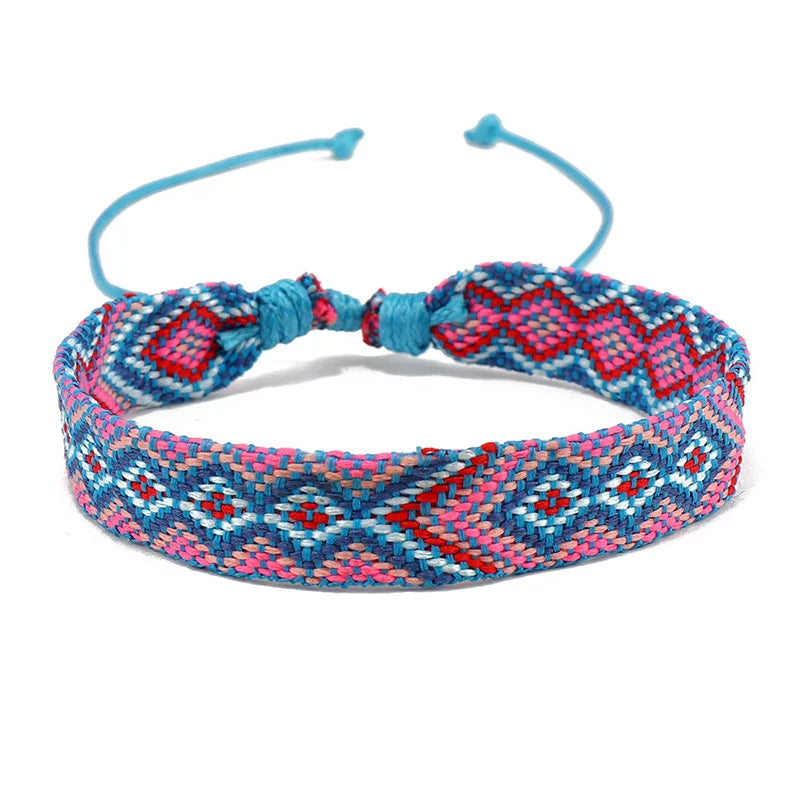 Set van 8 Braziliaanse armbanden met geometrische motieven