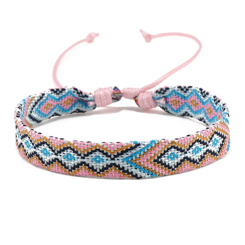 Set van 8 Braziliaanse armbanden met geometrische motieven