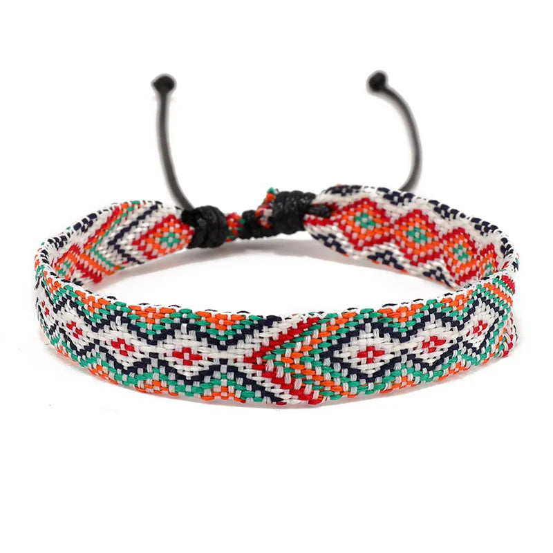 Set van 8 Braziliaanse armbanden met geometrische motieven