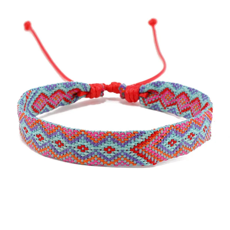 Set van 8 Braziliaanse armbanden met geometrische motieven