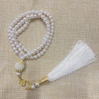 Misbaha 99 kralen - Islamitische gebedsketting met witte pompon