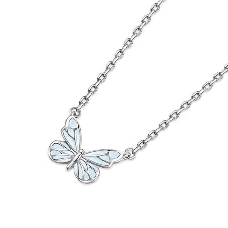 Parure papillon lumineux (collier + bracelet) + boucles d’oreilles offertes
