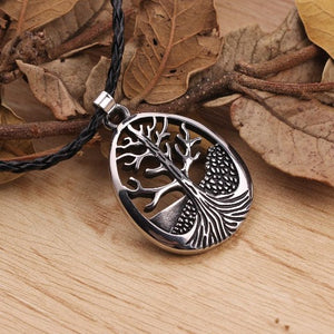 Collier Pendentif Arbre de Vie acier