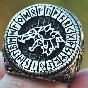 Bague Viking Loup Fenrir