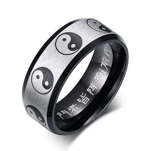 Bague Yin Yang Acier