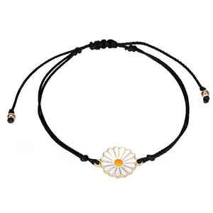 Bracelet Fleur Soleil noir