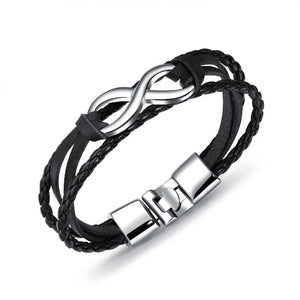 Bracelet Infini Homme Argenté