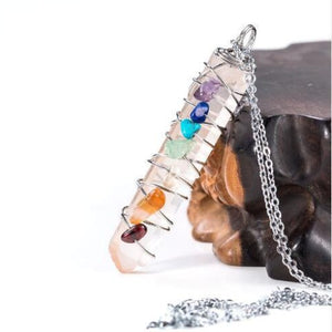 Pendentif 7 Chakras Argent