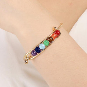 Bracelet 7 Chakras Femme or