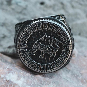 Bague Viking Loup Fenrir