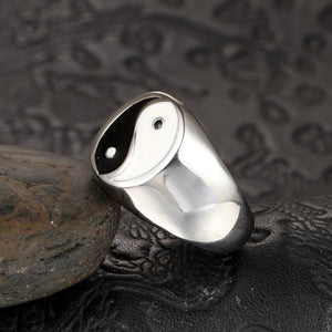 Bague Yin Yang Homme Femme argent