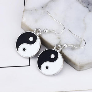 Boucle d'Oreille Yin Yang Argent