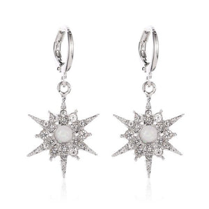 Boucles d'Oreilles Soleil argent