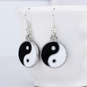 Boucle d'Oreille Yin Yang Argent