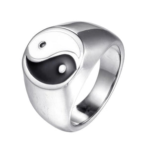 Bague Yin Yang Homme Femme argent