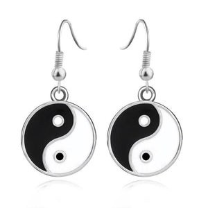 Boucle d'Oreille Yin Yang Argent