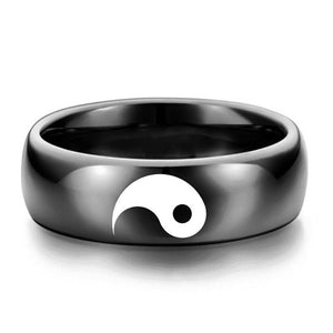 Bague Yin Yang couleur Noir