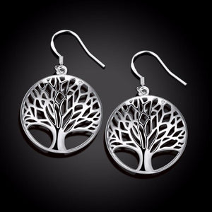 Boucle d'Oreille Arbre de Vie argent