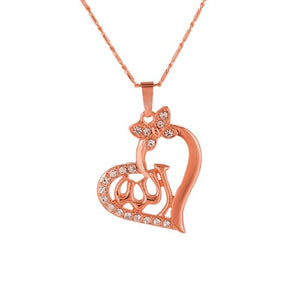 Collier Allah Or or rose