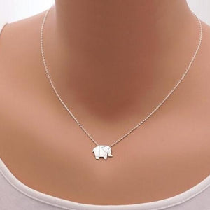 Collier Elephant Origami argent