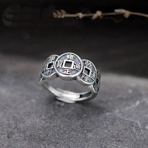 Bague Bouddhiste Tibétain Homme Femme Chevalière Anneau Argent